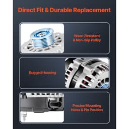 Autógenerátor 10464443, Alkalmas Chevrolet Silverado 1500 HD V8 6.0L 2001-2005, Saab 9-7x 2005-2006, Isuzu Ascender 2003-2006, GMC Yukon 2000-2002 modellekhez, Autóipari cseregenerátor 10464453 - miniatúra 8