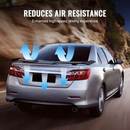 GT Wing autóspoiler, 57,9 hüvelykes spoiler, kompatibilis a 2018-2023-as Camry modellekkel, nagy szilárdságú ABS anyag, sütőfesték, autó hátsó spoiler szárny, versenyspoilerek autókhoz, fényes fekete - miniatúra 9