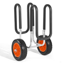 Kajakkocsi, 68,0 kg teherbírás, SUP kocsi 25,4 cm-es tömör gumiabroncsokkal és kitámasztókkal, SUP szállító racsnis pánttal SUP és szörfdeszkák szállításához - miniatúra 12