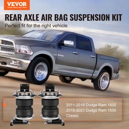 Légzsák-felfüggesztés készlet, Légrugók-felfüggesztés készlet, kompatibilis a 2011-2018 Dodge Ram 1500, 2019-2021 Dodge Ram 1500 Classic modellekkel, 5000 font terhelés, 5-100 PSI - miniatúra 6