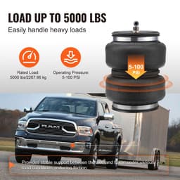 Légzsák-felfüggesztés készlet, Légrugók-felfüggesztés készlet, kompatibilis a 2011-2018 Dodge Ram 1500, 2019-2021 Dodge Ram 1500 Classic modellekkel, 5000 font terhelés, 5-100 PSI - miniatúra 7