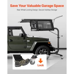 Keménytető-leszedő emelő, 90 kg, Jeep keménytető-eltávolító és -tároló rendszer, egyszerű, egyszemélyes kezelés, kompatibilis a Jeep Wrangler 2- és 4-ajtós YJ, TJ, JK, JL és 4XE, valamint a Ford Bronco 4- és 6-os generációs+ modelljeivel. - miniatúra 10