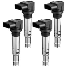 Gyújtótekercs csomag, 4 darabos készlet, kompatibilis az Audi A1, A3, Seat Alhambra, Altea, Cordoba, Ibiza, Leon, Toledo, Volkswagen Golf, Polo, Tiguan, Vento modellekkel, Audi 1.4T 1.8T 1.6L, Volkswagen 1.4L 1.6L modellekhez - miniatúra 1