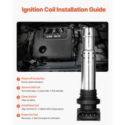 Gyújtótekercs csomag, 4 darabos készlet, kompatibilis az Audi A1, A3, Seat Alhambra, Altea, Cordoba, Ibiza, Leon, Toledo, Volkswagen Golf, Polo, Tiguan, Vento modellekkel, Audi 1.4T 1.8T 1.6L, Volkswagen 1.4L 1.6L modellekhez - miniatúra 10
