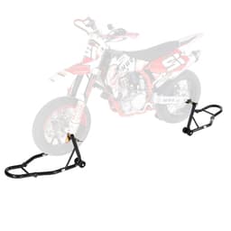 Motorkerékpár-támasztó emelő, 1100 font teherbírású első-hátsó kombinált támasztó emelő, első kerék dupla villás állvány, hátsó U+L villa lengőkaros orsós állvány, a legtöbb Yamaha Honda Kawasaki Suzuki motorkerékpárhoz, fekete - miniatúra 4