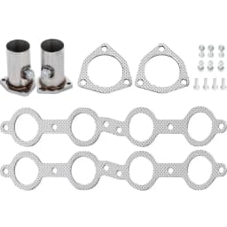 Kipufogó leömlő készlet 44,45 mm-es kipufogó turbó leömlők, rozsdamentes acél kipufogó leömlők, rövid motor átalakítás LS csere kipufogó leömlők Chevy LS1 LS2 LS3 LS6 LS10 SUV/teherautóhoz - miniatúra 12