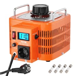 3000 VA automatikus feszültségváltó, 10 amper, 230 V bemenet, 0-300 V kimenet, AC feszültségszabályozó, LCD kijelzővel, 4 extra biztosítékkal, hőkapcsolóval otthoni, ipari, irodai használatra, CE tanúsítvánnyal - miniatúra 2