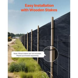 Iszapkerítés szövettekercsek, 0,6 × 30,5 m hátlapú dróthálós iszapkerítés, erózióvédelmi kerítés üledékvisszatartásra, ipari minőségű, ideiglenes, strapabíró polipropilén szövet építési területekre - miniatúra 9