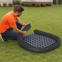 Üledékszűrő zokni, 4 db erózióvédelmi zokni átmérője 127 mm x 3048 mm hosszú lefedettséggel, polipropilén töltőanyaggal, rugalmas és hatékony iszapszűrő zoknik csapadékvíz-kezeléshez, vízelvezetés elleni védelemhez - miniatúra 1
