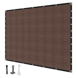 90%-os napellenző szövet, 10 x 12 lábas pergola árnyékoló takaró rozsdamentes acél szegélyekkel, napellenző ponyva betekintést nyújtó hálóval 140 GSM HDPE anyagból, kültéri, teraszra, kertbe és hátsó udvarba (barna) - miniatúra 1