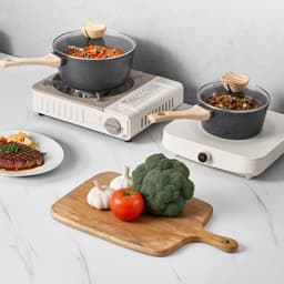 Lábaskészlet, 1,5 QT és 2,5 QT tapadásmentes lábas üvegfedővel, többcélú főzőedények levehető fogantyúkkal, szószos konyhai főzőedény bevonattal, indukciós kompatibilis, fekete - miniatúra 1