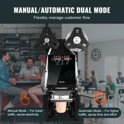 Teljesen automatikus pohárlezáró gép, 500-650 csésze/magasság, Pohárlezáró gép 190 mm magas és 90/95 mm-es poharakhoz, Elektromos Boba tealezáró digitális LCD kijelzővel, tejes teához és kávéhoz, fekete - miniatúra 8