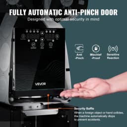 Teljesen automatikus pohárlezáró gép, 500-650 csésze/magasság, Pohárlezáró gép 190 mm magas és 90/95 mm-es poharakhoz, Elektromos Boba tealezáró digitális LCD kijelzővel, tejes teához és kávéhoz, fekete - miniatúra 10