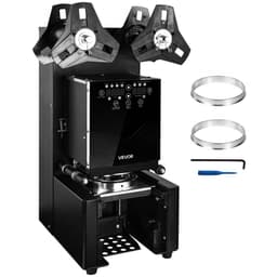 Teljesen automatikus pohárlezáró gép, 500-650 csésze/magasság, Pohárlezáró gép 190 mm magas és 90/95 mm-es poharakhoz, Elektromos Boba tealezáró digitális LCD kijelzővel, tejes teához és kávéhoz, fekete - miniatúra 12