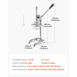 Kereskedelmi sült krumpli vágó, rozsdamentes acél sült krumpli csíkokra préselő, hosszú sült krumpli készítő kihúzható extruderrel, kézi burgonyapüré préselő éttermek és otthoni konyhák számára - miniatúra 11
