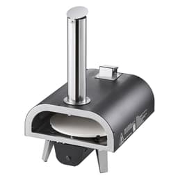 Kültéri pizzakemencé, 12 hüvelykes fatüzelésű pizzakemencék, pellet pizzakemence hőmérővel és elektromos forgatással, hordozható pizzasütő kültéri, hátsó udvari kempingezéshez, pizzasütő kő, hordtáska, lapát - miniatúra 5