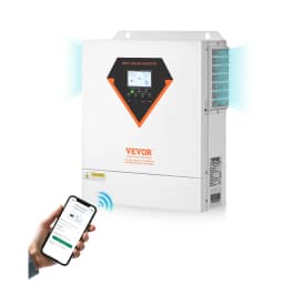 Hibrid napelemes inverter, 3500 W, minden az egyben tiszta szinuszhullámú inverter töltő, 24 V DC-ről 220/230 V AC-re, beépített WIFI 100 A MPPT napelemes vezérlővel, hálózaton kívüli rendszerekhez, ólom-savas lítium akkumulátorhoz - miniatúra 2