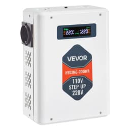 Feszültségnövelő átalakító, 3000 VA, nagy teljesítményű feszültségátalakító, 110 V-ról 220 V-ra átalakító, 2 EU csatlakozóval, USB kimenettel, LCD kijelzővel, hőmérsékletvédelemmel, 220 V-os készülékekhez - miniatúra 4