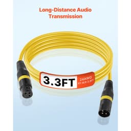 XLR kábel 1 m, 10 darabos csomag, árnyékolt, szimmetrikus DMX apa-nő mikrofonkábelek, aranyozott 3 tűs XLR mikrofon hangszórókábelek, színpadi világításhoz, mikrofonokhoz, erősítőkhöz, keverőkhöz, hangszórórendszerekhez - miniatúra 9