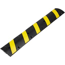 2 db gumi fekvőrendőr 183 x 30 x 4,5 cm, 2 csatornás, 100000 kg teherbírású, nagy teherbírású forgalmi fekvőrendőr, fényvisszaverő sárga csíkkal, 8 tágulási csavarral és 1 fúróval, aszfaltbeton és murvás utakra - miniatúra 5