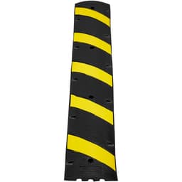 2 db gumi fekvőrendőr 183 x 30 x 4,5 cm, 2 csatornás, 100000 kg teherbírású, nagy teherbírású forgalmi fekvőrendőr, fényvisszaverő sárga csíkkal, 8 tágulási csavarral és 1 fúróval, aszfaltbeton és murvás utakra - miniatúra 3