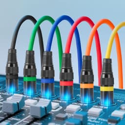 XLR kábel 6,1 m, 6 darabos csomag, árnyékolt, szimmetrikus DMX apa-nő mikrofonkábelek, aranyozott 3 tűs XLR mikrofon hangszórókábel vezetékek, színpadi világításhoz, mikrofonokhoz, erősítőkhöz, keverőkhöz, hangszórórendszerekhez - miniatúra 1