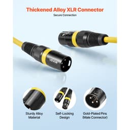 XLR kábel 6,1 m, 6 darabos csomag, árnyékolt, szimmetrikus DMX apa-nő mikrofonkábelek, aranyozott 3 tűs XLR mikrofon hangszórókábel vezetékek, színpadi világításhoz, mikrofonokhoz, erősítőkhöz, keverőkhöz, hangszórórendszerekhez - miniatúra 7