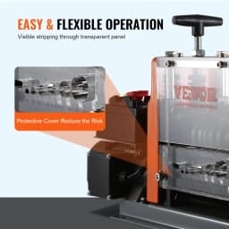 Automatikus kábelcsupaszító gép, 1,5 mm-25 mm-es elektromos motoros kábelcsupaszító, 60 W, látható csupaszítási mélység referenciával ellátott kábellehúzó, 6 kerek és 1 lapos csatorna rézhulladék újrahasznosításához - miniatúra 10