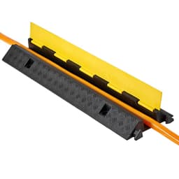 Kábelvédő rámpa, 9979 kg/tengely teherbírás, 1 csatornás, nagy teherbírású gumizsinóros tömlővédő, 70 x 50 mm-es csatorna, forgalmi fekvőrendőr felpattintható felső fedéllel, beltéri és kültéri használatra, 1 csomag - miniatúra 3
