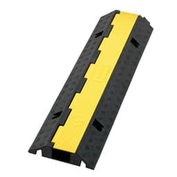 Kábelvédő rámpa, 9979 kg/tengely teherbírás, 1 csatornás, nagy teherbírású gumizsinóros tömlővédő, 70 x 50 mm-es csatorna, forgalmi fekvőrendőr felpattintható felső fedéllel, beltéri és kültéri használatra, 1 csomag - miniatúra 12