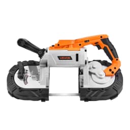 Hordozható szalagfűrész, 127 mm x 115 mm vágási mélység, 360 W-os szalagfűrész szénkefe nélküli motorral, akkus és kompakt hordozható szalagfűrész, akasztóhorgok, 0-120 m/perc változtatható sebesség fém, fa vágásához (csak csupasz szerszámmal) - miniatúra 3