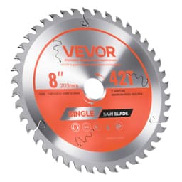Körfűrészlap, 203 mm átmérő, 42 éles ötvözet fog, 25,4 mm-es tengely, finom felületkezelés, favágó lap körfűrészhez, zajcsökkentő hőkivezető nyílásokkal, rétegelt lemez, OSB és keményfa vágásához - miniatúra 12