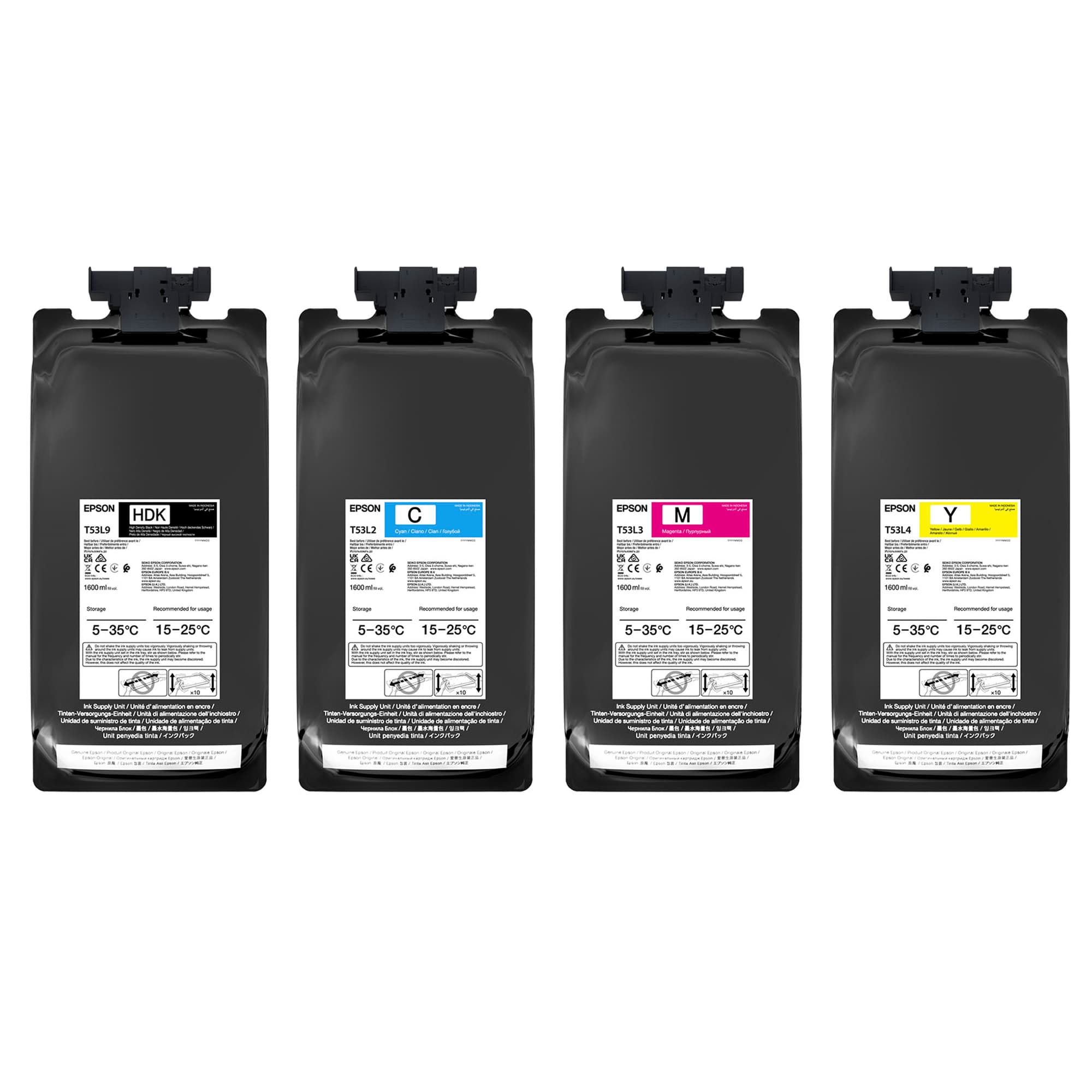 Epson UltraChrome DS, SureColor F6400/F6400H, F9500/F9500H nyomtatókhoz, 1600 ml-es patron, többféle színben