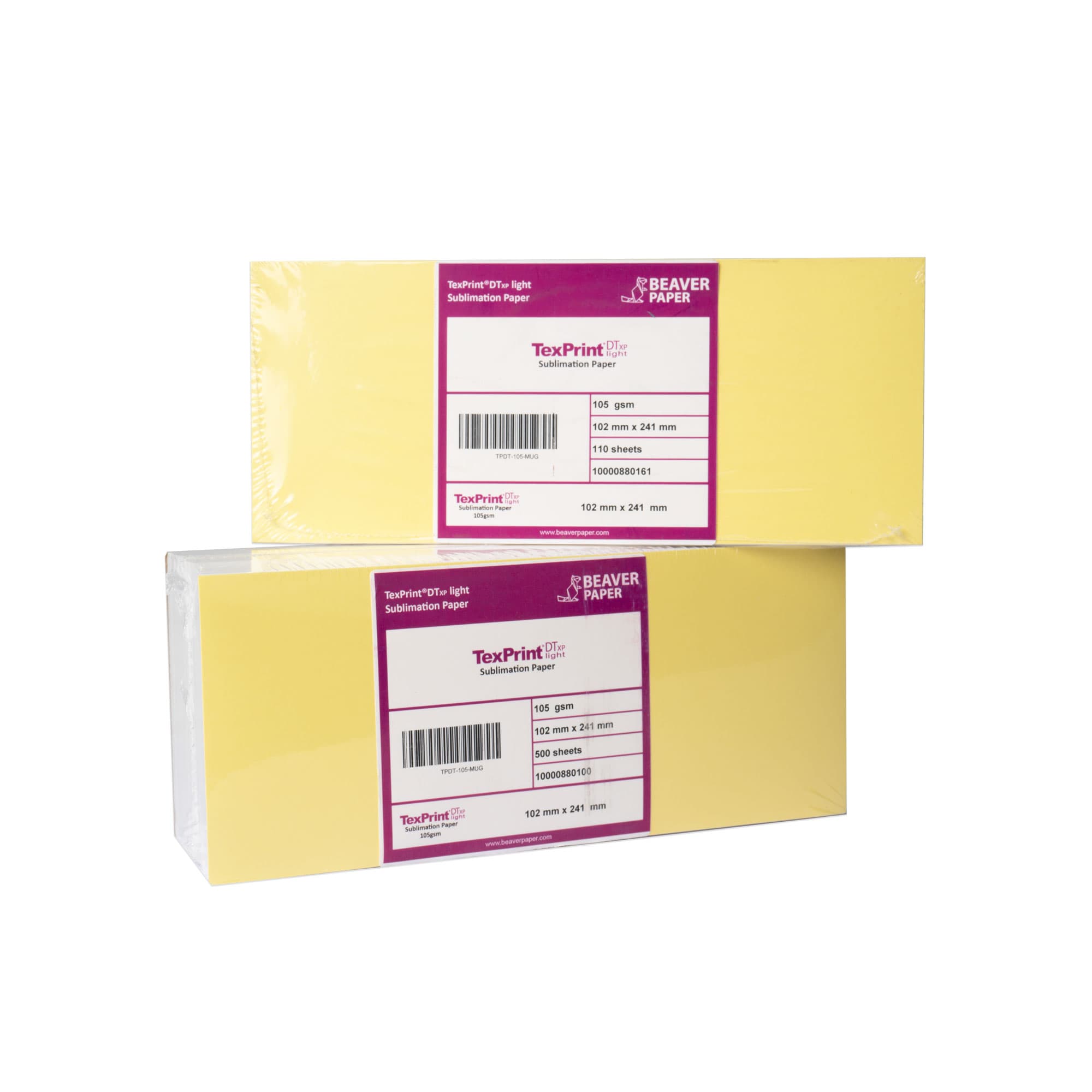TexPrint® DT Light 105 g/m² szublimációs papír 102 x 241 mm méretű bögrékhez