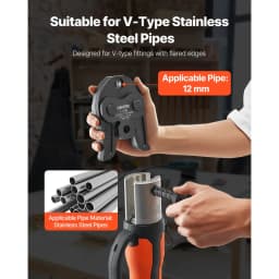 V12 préspofa, 12 mm-es préspofa V-típusú rozsdamentes acélcsövekhez, nagy szilárdságú, karbonizált acélból készült krimpelőpofák, kompatibilisek a standard présszerszámokkal - miniatúra 6