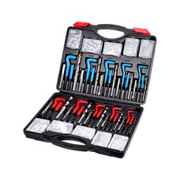 Helicoil menetjavító készlet, 338 darabos SAE és metrikus újramenetező szerszámkészlet, M5, M6, M8, M10, M12, 1/4", 5/16", 3/8", 7/16", 1/2", HSS fúrófejek, menetbetétek, menetfúrók, törőfejek, beszerelő szerszámok - miniatúra 3