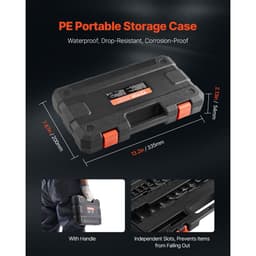 Torx bitfej és külső Torx dugókulcs készlet, 31 részes T8-T70 és E4-E24, S2 ötvözött acél és Cr-V acél, 1/4 hüvelykes, 3/8 hüvelykes és 1/2 hüvelykes behajtással, adapterrel és bővített tárolótáskával, autóipari használatra - miniatúra 9