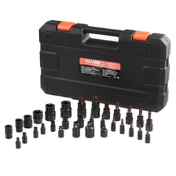 Torx bitfej és külső Torx dugókulcs készlet, 31 részes T8-T70 és E4-E24, S2 ötvözött acél és Cr-V acél, 1/4 hüvelykes, 3/8 hüvelykes és 1/2 hüvelykes behajtással, adapterrel és bővített tárolótáskával, autóipari használatra - miniatúra 12