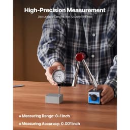 Szögletes mérőóra mágneses, rugalmas talppal, 0,03 mm pontosság, 0-25,4 mm tartomány, finoman állítható hosszú kar, professzionális gépbeállításhoz, keskeny terület mérése, könnyen leolvasható - miniatúra 6