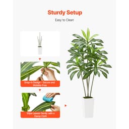 Mesterséges Dracaena fa 1829 mm, Műpálma Trópusi Növények Fehér Magas Ültetővel, Műpadló Selyem Növény Cserépben, Nagy Fák Otthoni Irodába, Nappali Dekorációba, Otthon Melegítésbe, Beltéri Kültéri - miniatúra 8