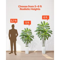 Mesterséges Dracaena fa 1829 mm, Műpálma Trópusi Növények Fehér Magas Ültetővel, Műpadló Selyem Növény Cserépben, Nagy Fák Otthoni Irodába, Nappali Dekorációba, Otthon Melegítésbe, Beltéri Kültéri - miniatúra 10