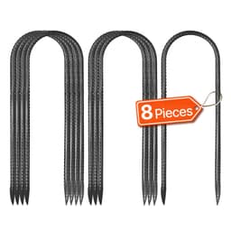 12 hüvelykes, 8 darabos betonacél cövek, 304,8x82,04 mm, nagy teherbírású, U alakú horganyzott talajhorgonyok - miniatúra 2