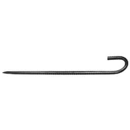 Betonacél cövekek, 406,4 mm / 16 hüvelykes, nagy teherbírású, 0,4 hüvelyk átmérőjű J-kampó, horganyzott acél talajhorgonyok véső hegyű véggel és rozsdaálló bevonattal, kerti támasztékhoz, kerítéshez, kempingsátrakhoz (16 darabos csomag) - miniatúra 4
