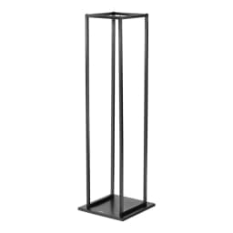 Beltéri tűzifatartó, 33 × 32 × 112 cm-es rönktároló tartó, akár 45 kg-ot is elbír, magas fatároló állvány, porszórt acél tűzifatartó, strapabíró farakástartó kandallóhoz - miniatúra 5