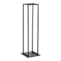Beltéri tűzifatartó, 33 × 32 × 112 cm-es rönktároló tartó, akár 45 kg-ot is elbír, magas fatároló állvány, porszórt acél tűzifatartó, strapabíró farakástartó kandallóhoz - miniatúra 12