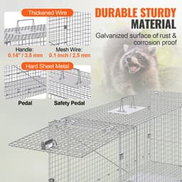 Élő Állatoknak Való Ketrélycsapda 106,7 x 40,6 x 45,7 cm Humán Macskacsapda Macskáknak Mókusoknak Egéreknek - miniatúra 8