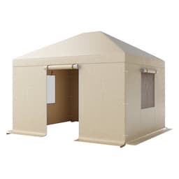 Téli pavilontakaró 3,07 x 3,67 m-es keménytetős pavilonokhoz, minden időjárási körülményre alkalmas pavilontakaró oldalfalakkal és ablakokkal, nagy sűrűségű PE anyagból, zárt tárolófedél, pavilonok nem tartozékok - miniatúra 12