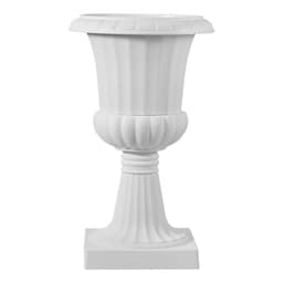 Műanyag urna virágcserép, 25 x 42 cm, 2 db-os csomag fehér klasszikus virágcserepek tornácra, beltéri és kültéri váza esküvőre, partira, rendezvényre, otthonra, színpadra, kertbe, erkélyre, terasz dekorációra - miniatúra 3