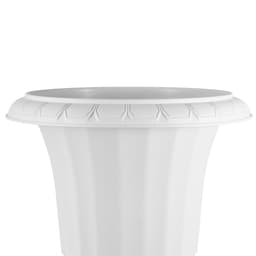 Műanyag urna virágcserép, 25 x 42 cm, 2 db-os csomag fehér klasszikus virágcserepek tornácra, beltéri és kültéri váza esküvőre, partira, rendezvényre, otthonra, színpadra, kertbe, erkélyre, terasz dekorációra - miniatúra 5