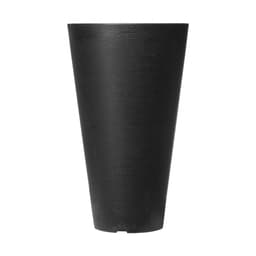2 db-os magas virágcserép kültéri beltéri növényekhez, 60 cm-es, fekete, kerek, nagyméretű virágcserép tornácra, teraszra, magas, kúpos virágcserepek modern dizájnnal és beépített vízelvezetővel - miniatúra 3
